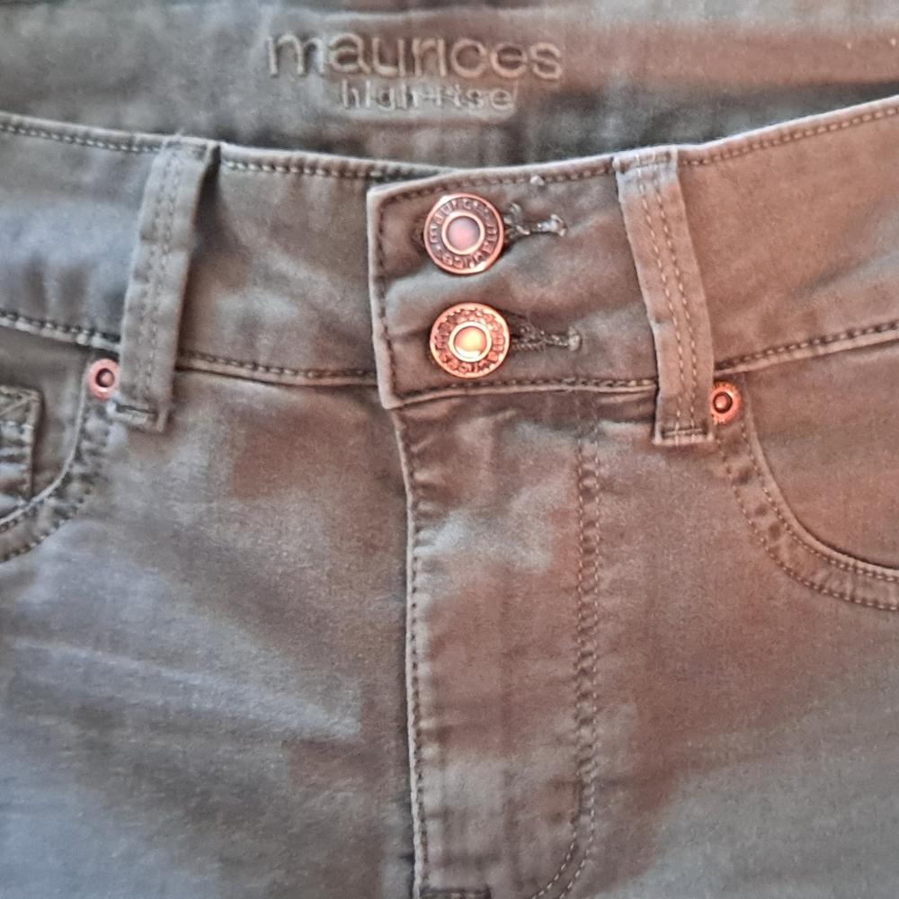 Olive green Maurices high rise skinny